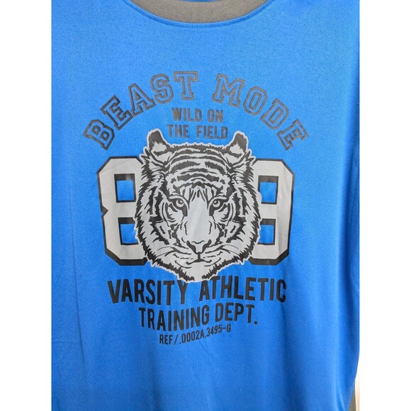 Beast Mode Athletic Shirt Youth 16 Mike Top Kids Boys Blue Sports Back to School - Picture 3 of 6